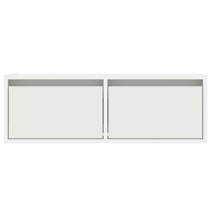 vidaXL TV Cabinet with LED Lights White 75x35.5x25 cm