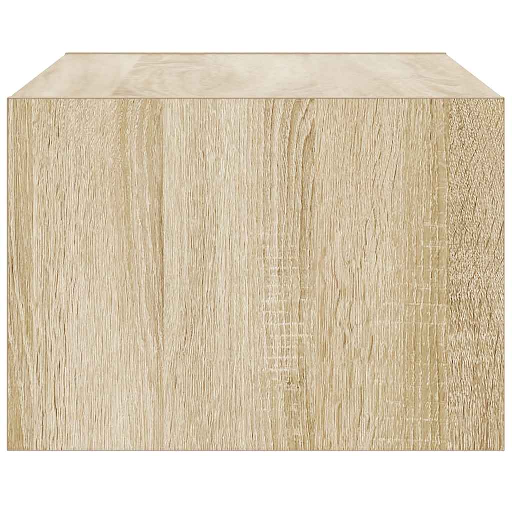 vidaXL TV Cabinet with LED Lights Sonoma Oak 75x35.5x25 cm