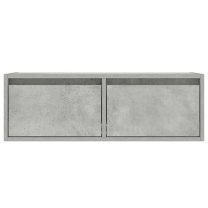 vidaXL TV Cabinet with LED Lights Concrete Grey 75x35.5x25 cm