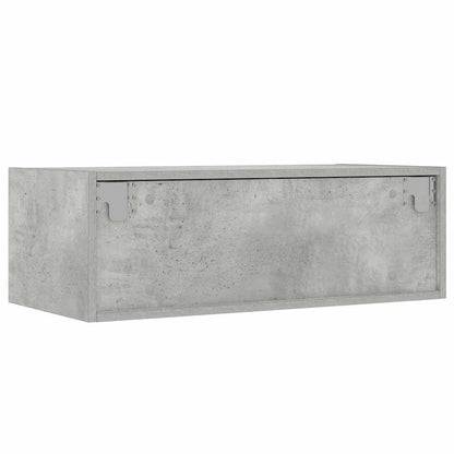 vidaXL TV Cabinet with LED Lights Concrete Grey 75x35.5x25 cm