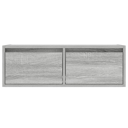 vidaXL TV Cabinet with LED Lights Grey Sonoma 75x35.5x25 cm