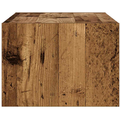 vidaXL TV Cabinet with LED Lights Old Wood 75x35.5x25 cm