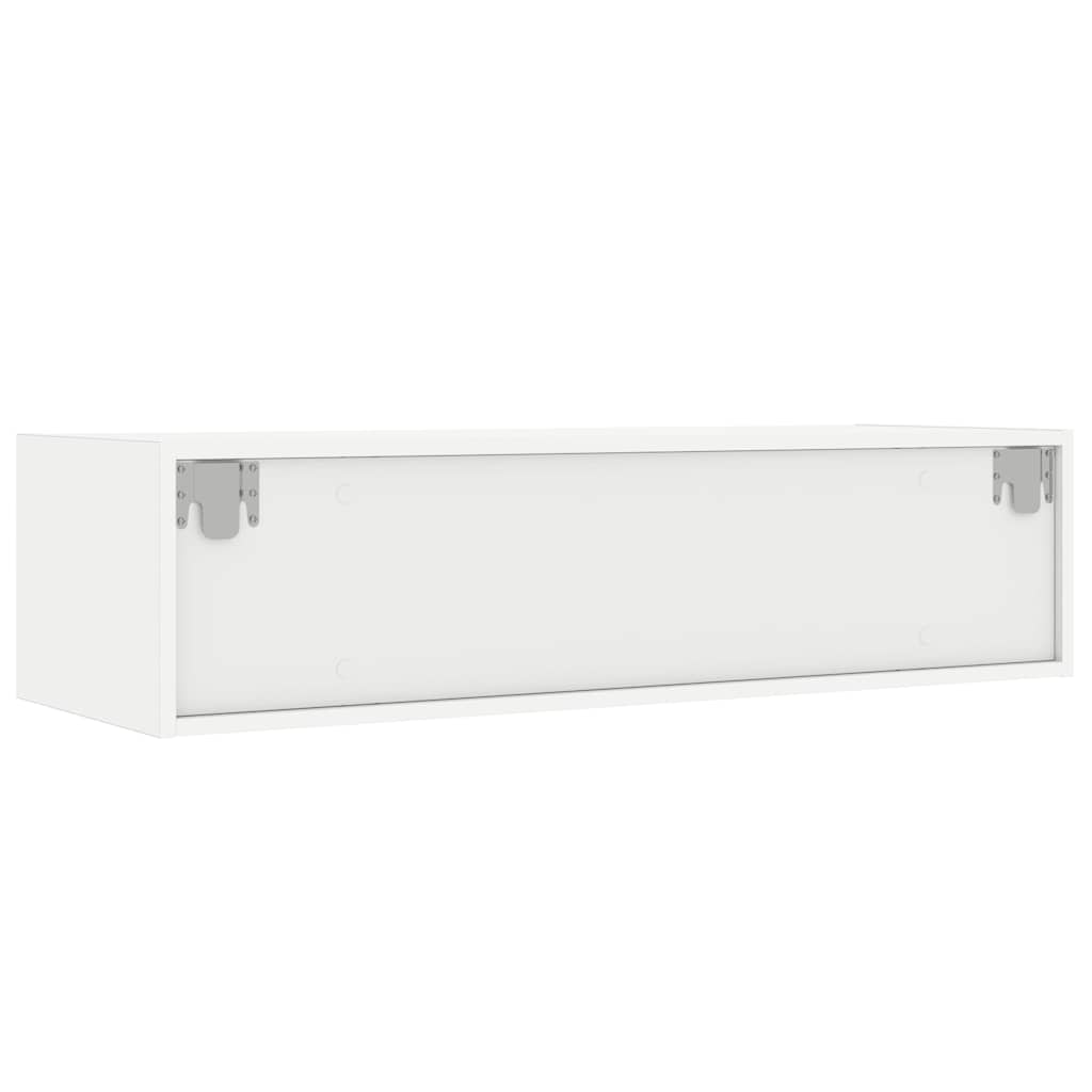 vidaXL TV Cabinet with LED Lights White 100X35.5x25 cm