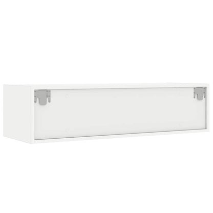 vidaXL TV Cabinet with LED Lights White 100X35.5x25 cm
