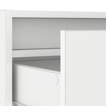 vidaXL TV Cabinet with LED Lights White 100X35.5x25 cm