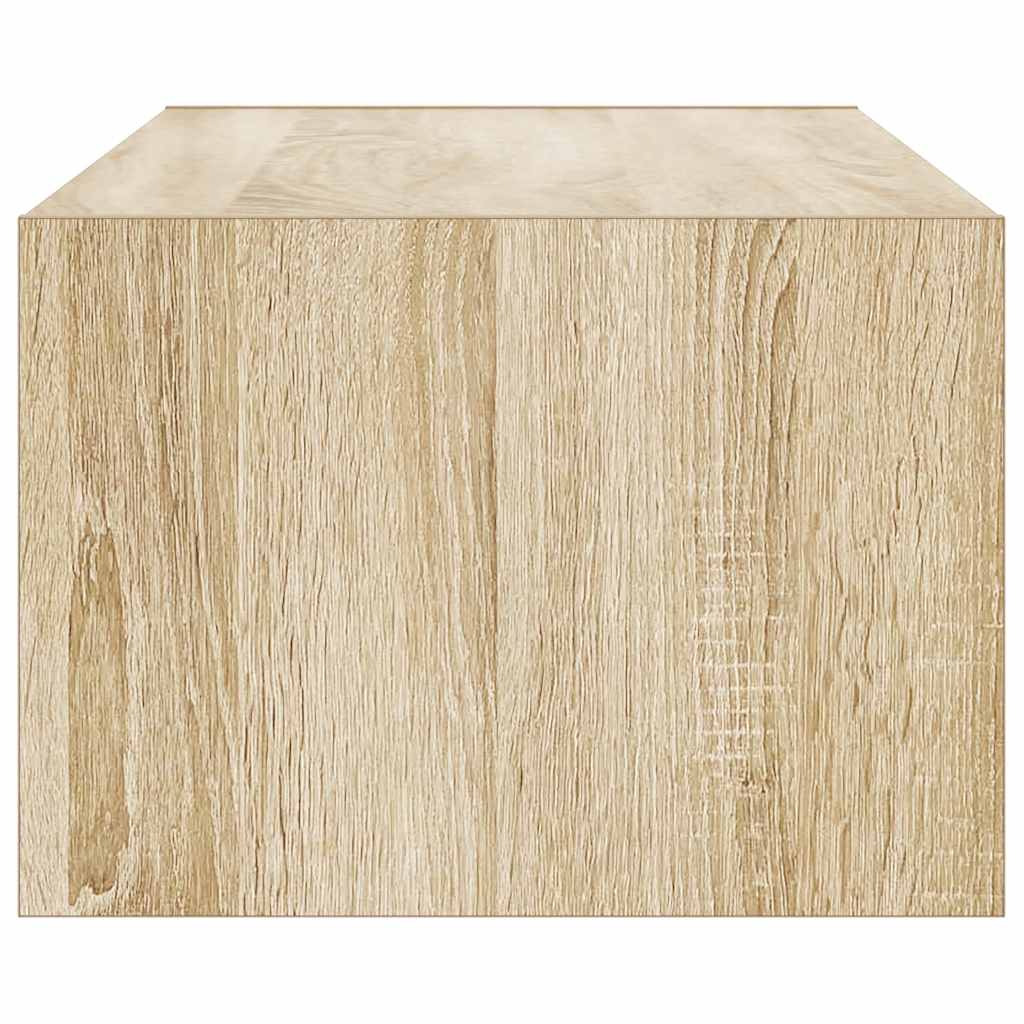 vidaXL TV Cabinet with LED Lights Sonoma Oak 100X35.5x25 cm