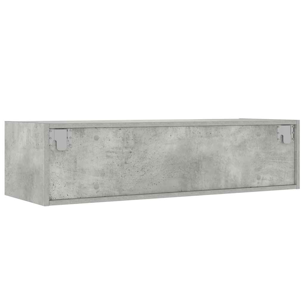 vidaXL TV Cabinet with LED Lights Concrete Grey 100X35.5x25 cm
