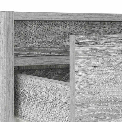 vidaXL TV Cabinet with LED Lights Grey Sonoma 100X35.5x25 cm