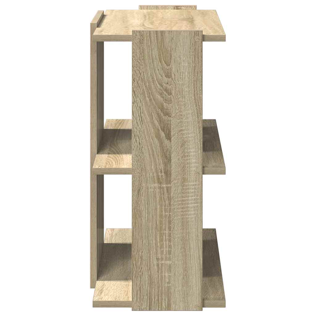 vidaXL Bookcase 3-Tier Sonoma Oak 60x30x60 cm Engineered Wood