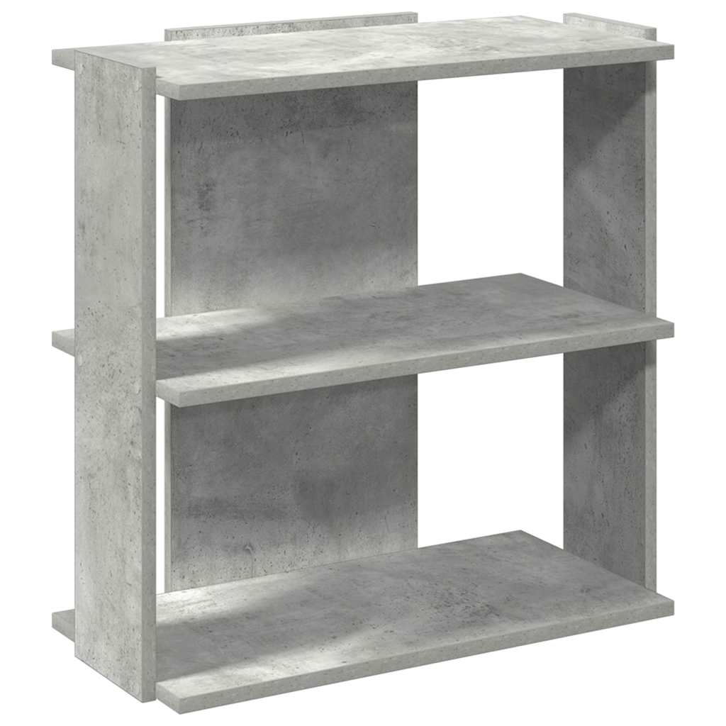 vidaXL Bookcase 3-Tier Concrete Grey 60x30x60 cm Engineered Wood