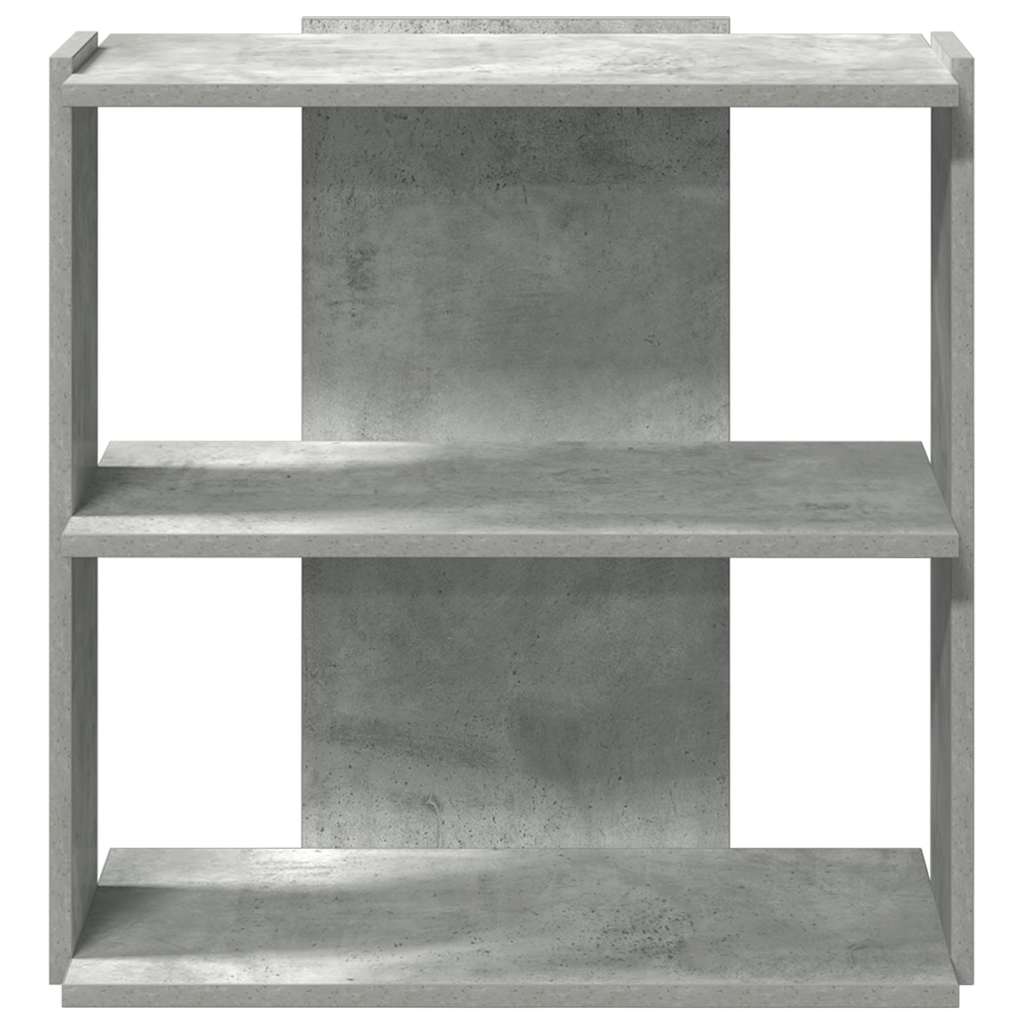 vidaXL Bookcase 3-Tier Concrete Grey 60x30x60 cm Engineered Wood