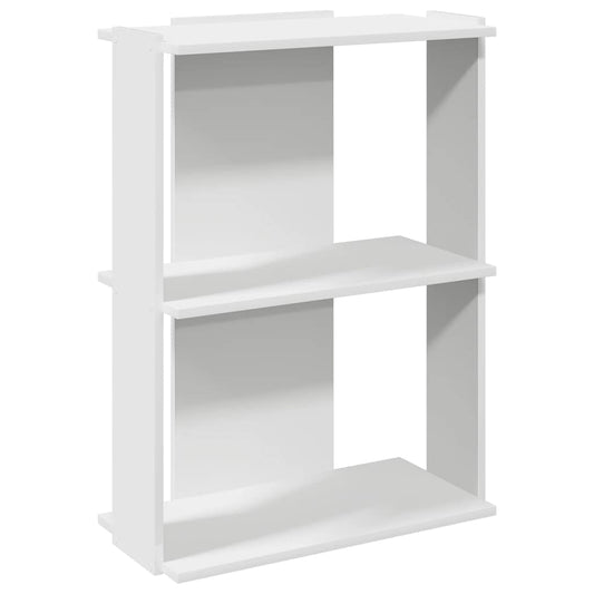 vidaXL Bookcase 3-Tier White 60x30x80 cm Engineered Wood
