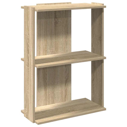 vidaXL Bookcase 3-Tier Sonoma Oak 60x30x80 cm Engineered Wood