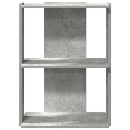 vidaXL Bookcase 3-Tier Concrete Grey 60x30x80 cm Engineered Wood