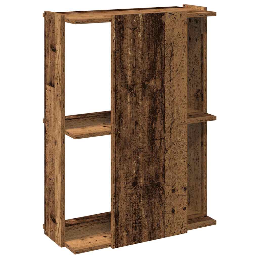 vidaXL Bookcase 3-Tier Old Wood 60x30x80 cm Engineered Wood