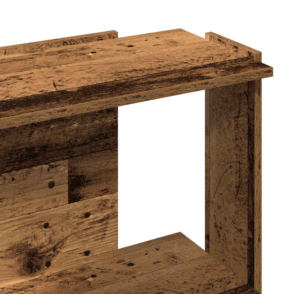 vidaXL Bookcase 3-Tier Old Wood 60x30x80 cm Engineered Wood