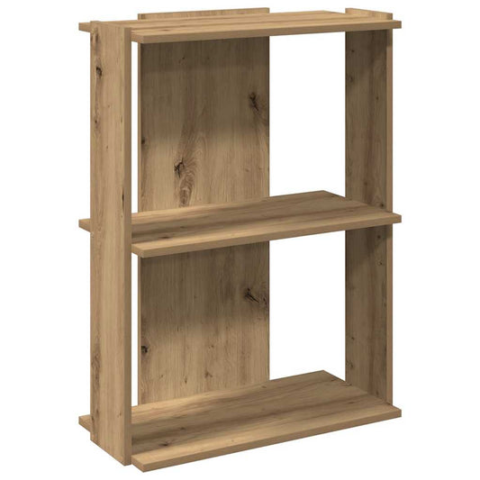 vidaXL Bookcase 3-Tier Artisan Oak 60x30x80 cm Engineered Wood
