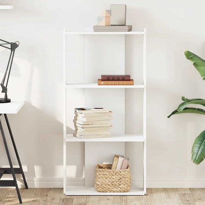 vidaXL Bookcase 3-Tier White 60x30x120 cm Engineered Wood