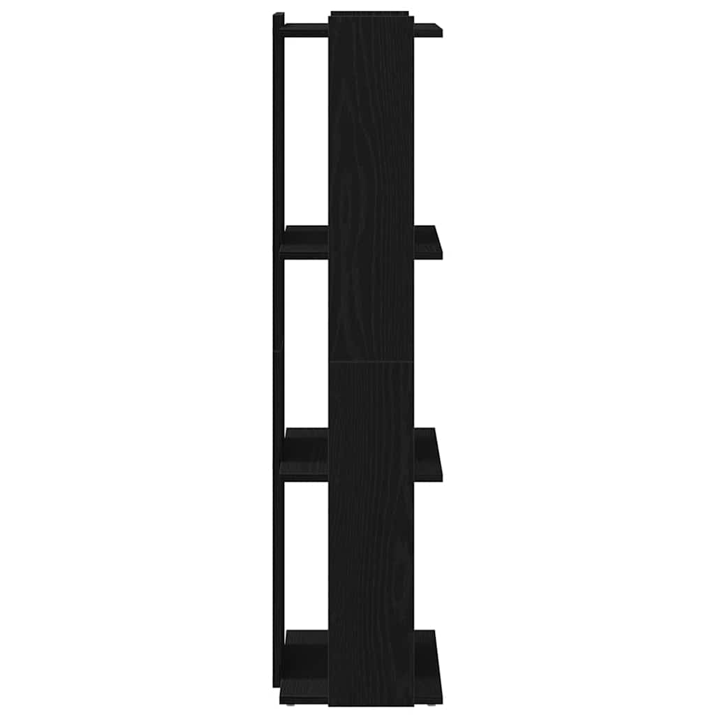 vidaXL Bookcase 3-Tier Black 60x30x120 cm Engineered Wood