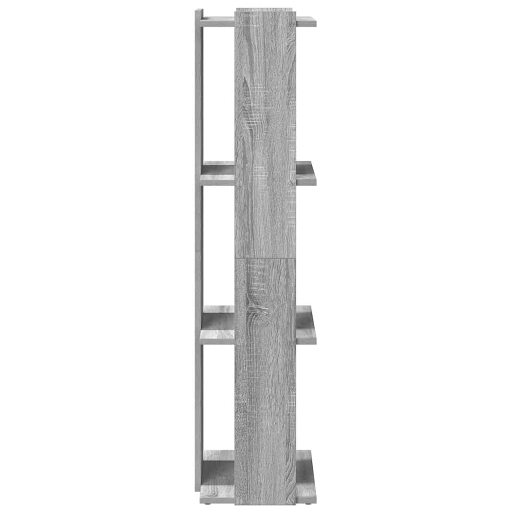 vidaXL Bookcase 3-Tier Grey Sonoma 60x30x120 cm Engineered Wood