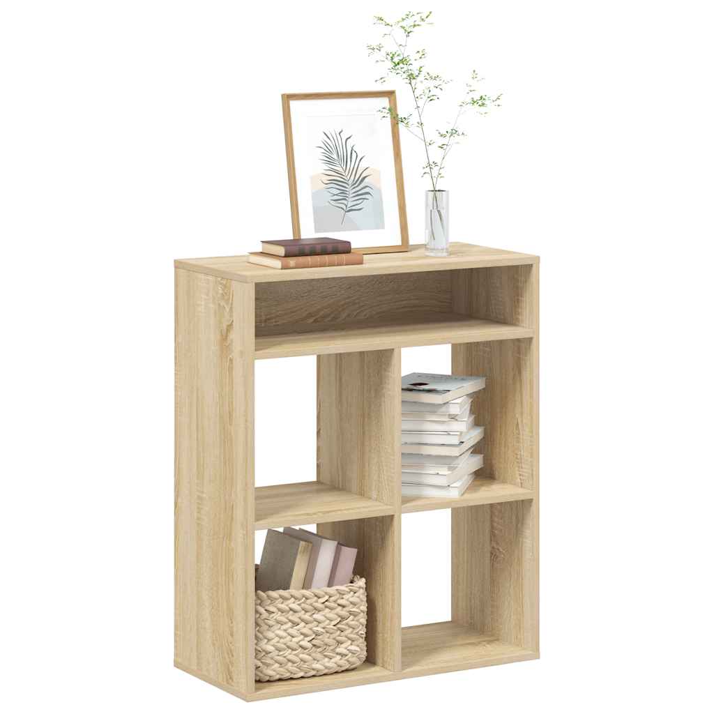 vidaXL Book Cabinet Sonoma Oak 66x31x80 cm Engineered Wood