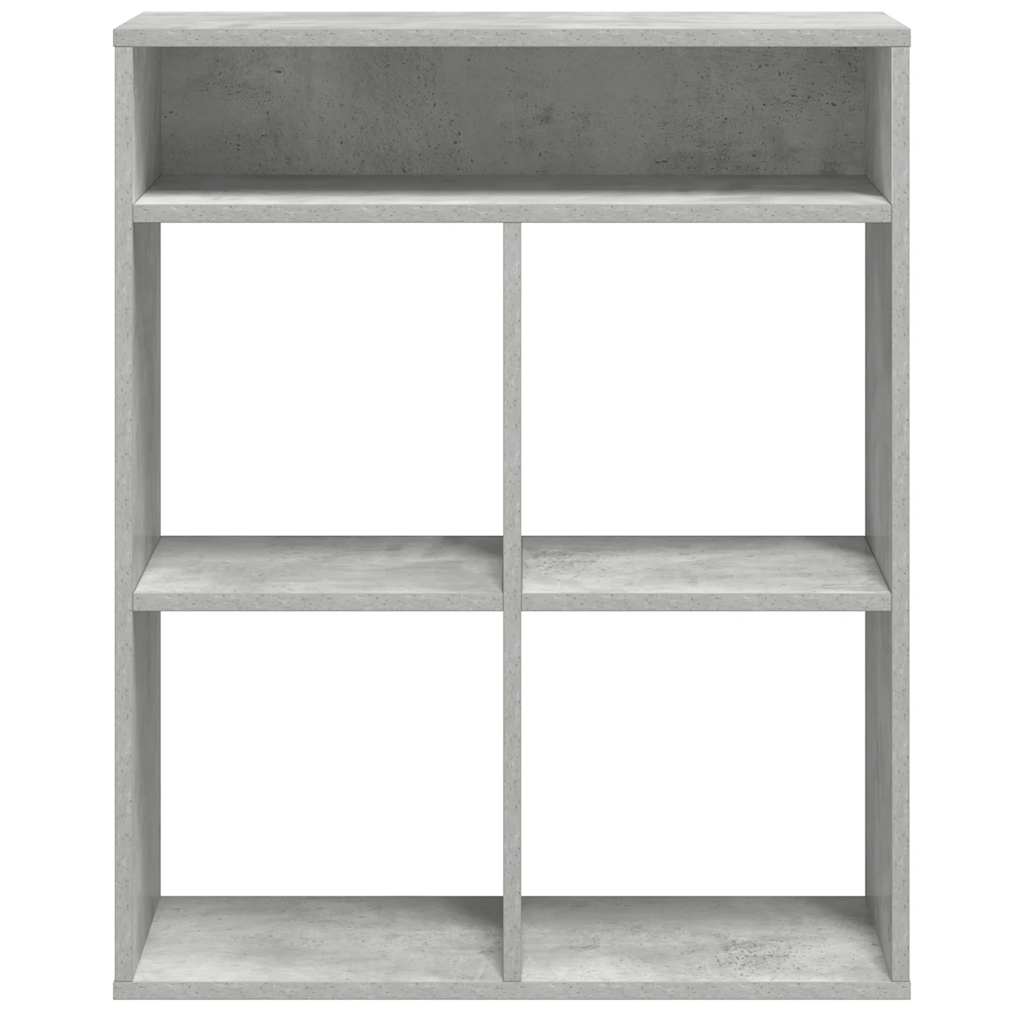 vidaXL Book Cabinet Concrete Grey 66x31x80 cm Engineered Wood