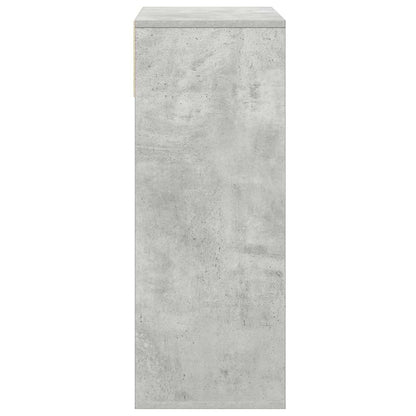 vidaXL Book Cabinet Concrete Grey 66x31x80 cm Engineered Wood
