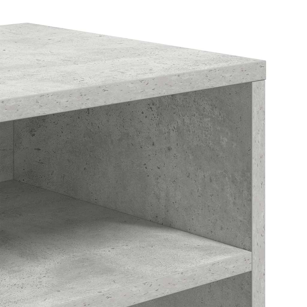 vidaXL Book Cabinet Concrete Grey 66x31x80 cm Engineered Wood