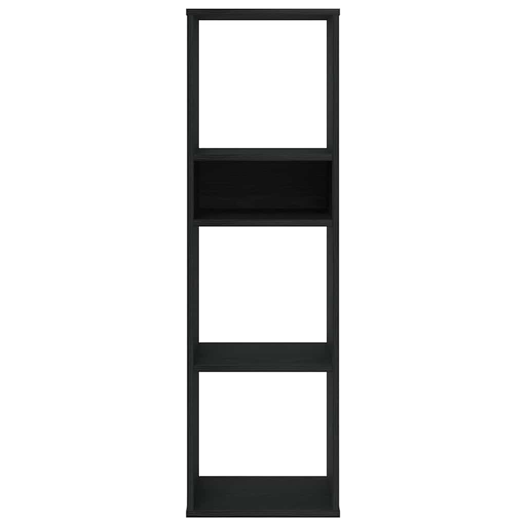 vidaXL Book Cabinet Black 34x31x112 cm Engineered Wood