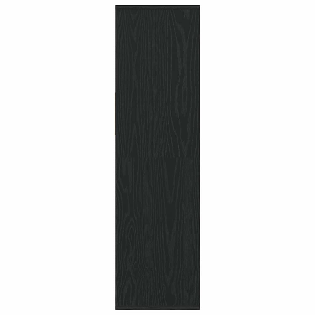 vidaXL Book Cabinet Black 34x31x112 cm Engineered Wood