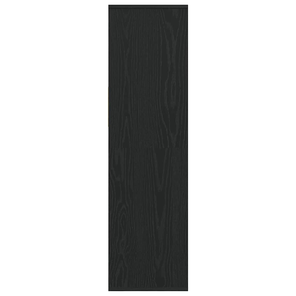 vidaXL Book Cabinet Black 34x31x112 cm Engineered Wood