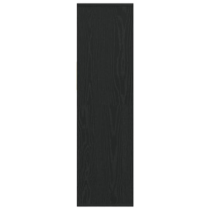 vidaXL Book Cabinet Black 34x31x112 cm Engineered Wood