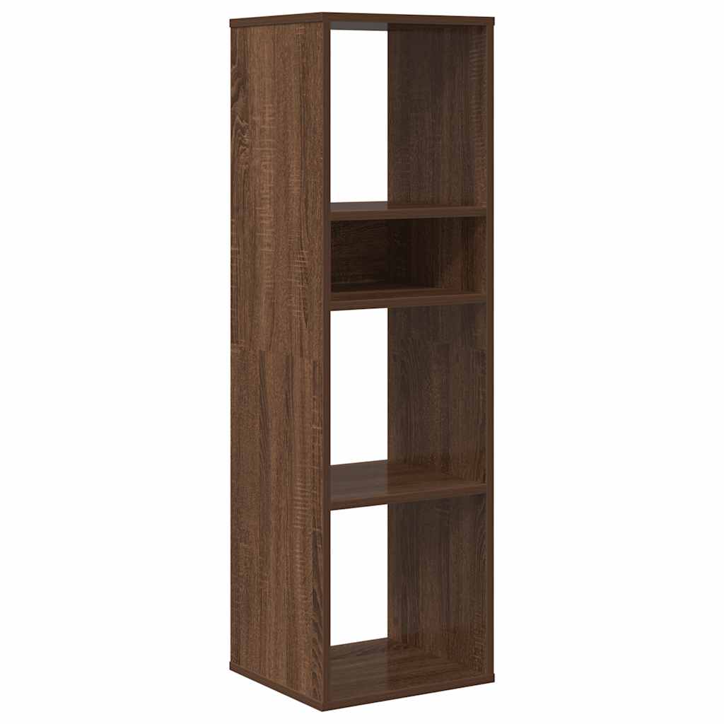 vidaXL Book Cabinet Brown Oak 34x31x112 cm Engineered Wood