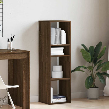 vidaXL Book Cabinet Brown Oak 34x31x112 cm Engineered Wood