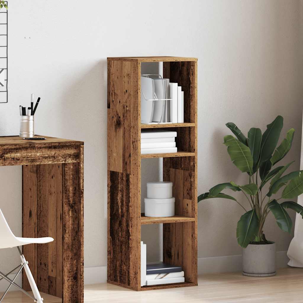 vidaXL Book Cabinet Old Wood 34x31x112 cm Engineered Wood