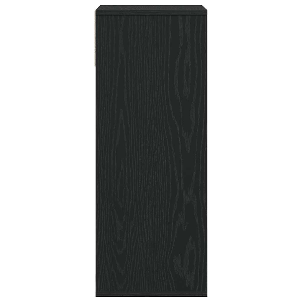 vidaXL Book Cabinet Black 34x31x80 cm Engineered Wood