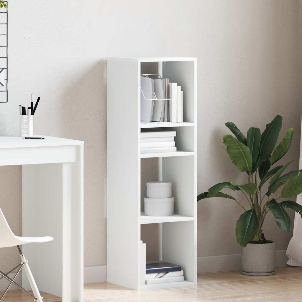 vidaXL Book Cabinet White 34x31x112 cm Engineered Wood