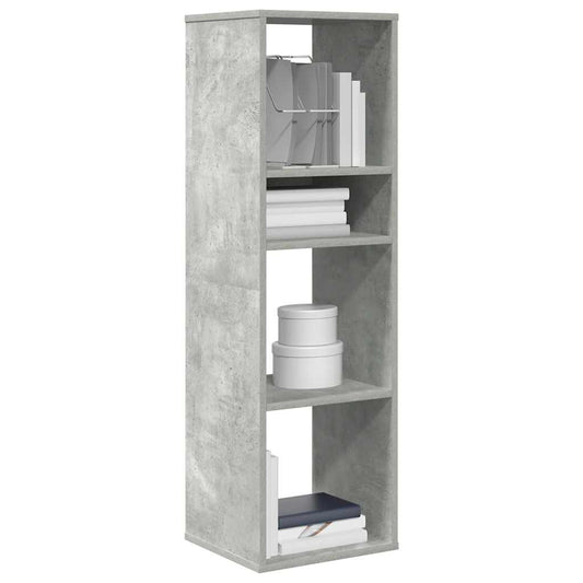 vidaXL Book Cabinet Concrete Grey 34x31x112 cm Engineered Wood