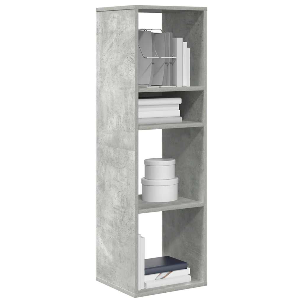 vidaXL Book Cabinet Concrete Grey 34x31x112 cm Engineered Wood