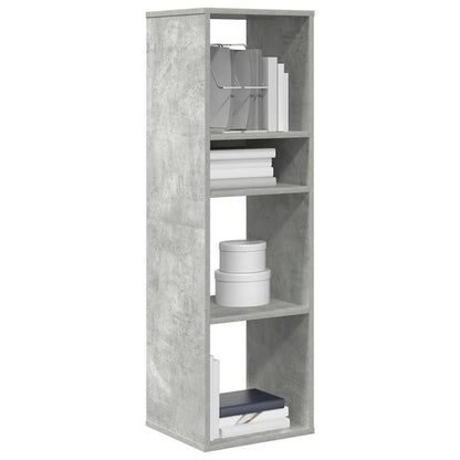 vidaXL Book Cabinet Concrete Grey 34x31x112 cm Engineered Wood