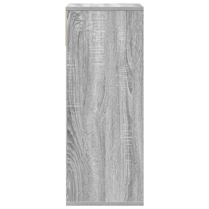 vidaXL Book Cabinet Grey Sonoma 34x31x80 cm Engineered Wood