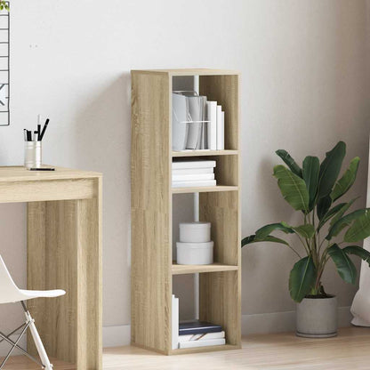 vidaXL Book Cabinet Sonoma Oak 34x31x112 cm Engineered Wood