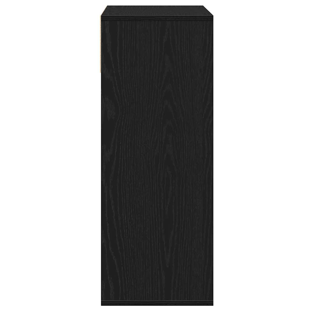 vidaXL Book Cabinet Black 66x31x80 cm Engineered Wood