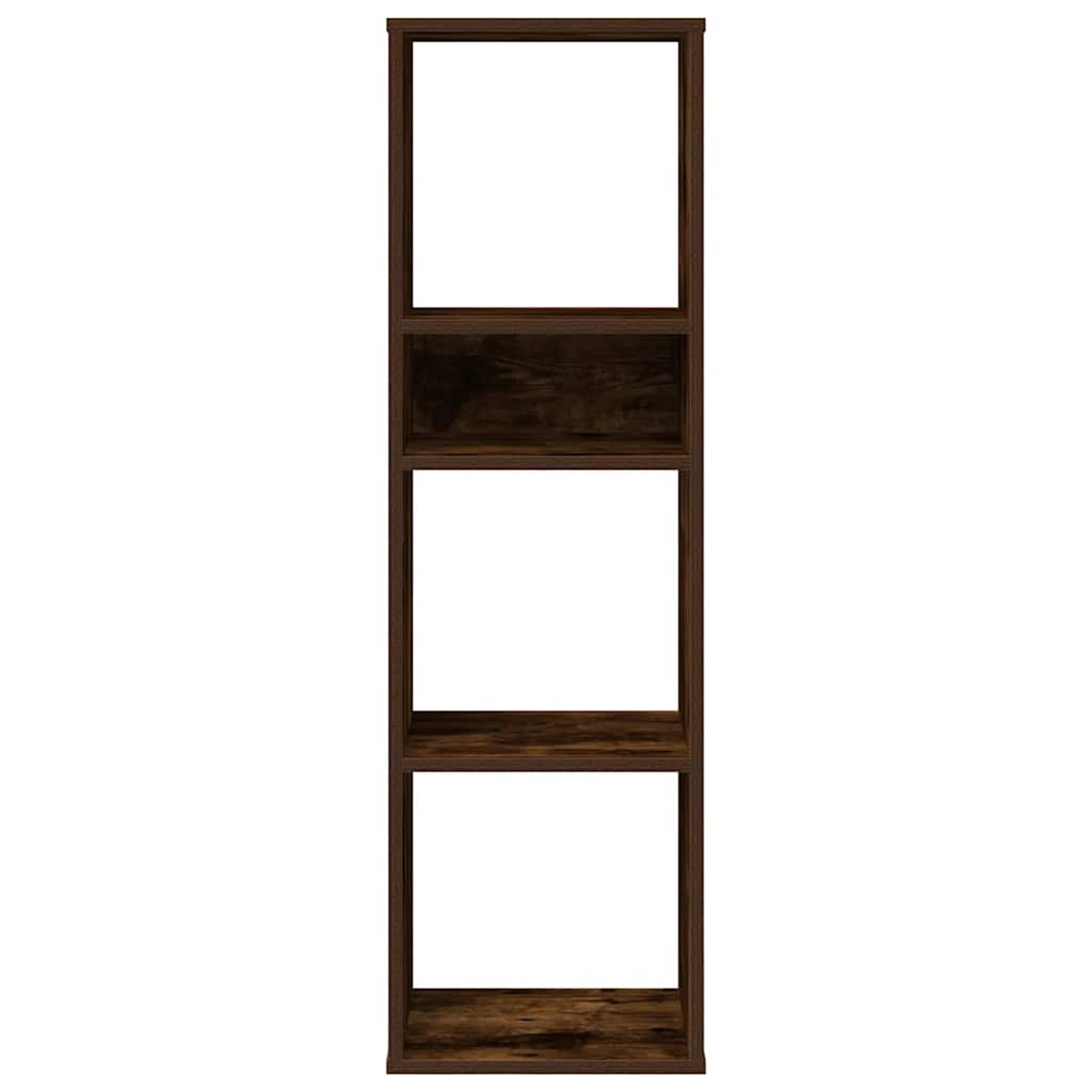 vidaXL Book Cabinet Smoked Oak 34x31x112 cm Engineered Wood
