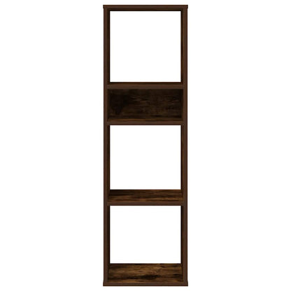 vidaXL Book Cabinet Smoked Oak 34x31x112 cm Engineered Wood
