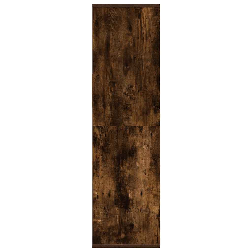 vidaXL Book Cabinet Smoked Oak 34x31x112 cm Engineered Wood