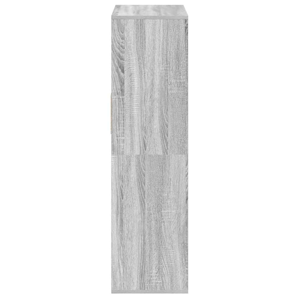 vidaXL Book Cabinet Grey Sonoma 66x31x112 cm Engineered Wood