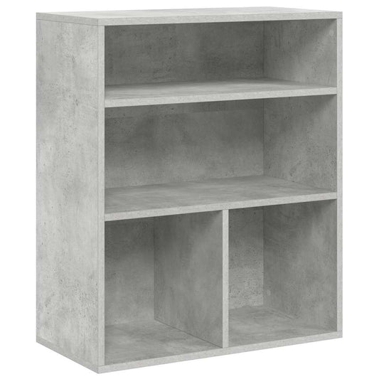 vidaXL Book Cabinet Concrete Grey 60x30x71.5 cm Engineered Wood