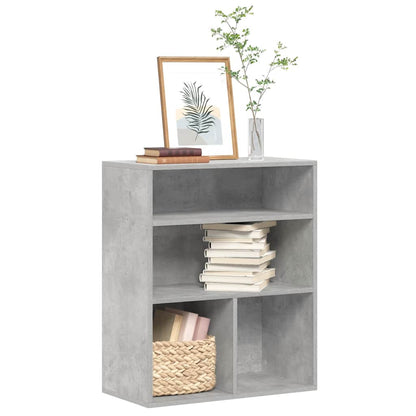 vidaXL Book Cabinet Concrete Grey 60x30x71,5 cm Engineered Wood