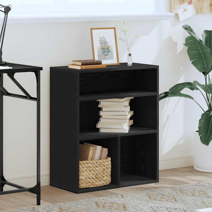 vidaXL Book Cabinet Black 60x30x71,5 cm Engineered Wood
